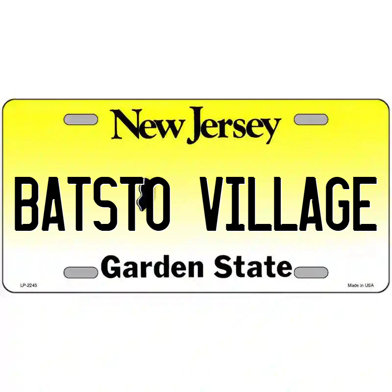 Batso Village New Jersey Metal Sign