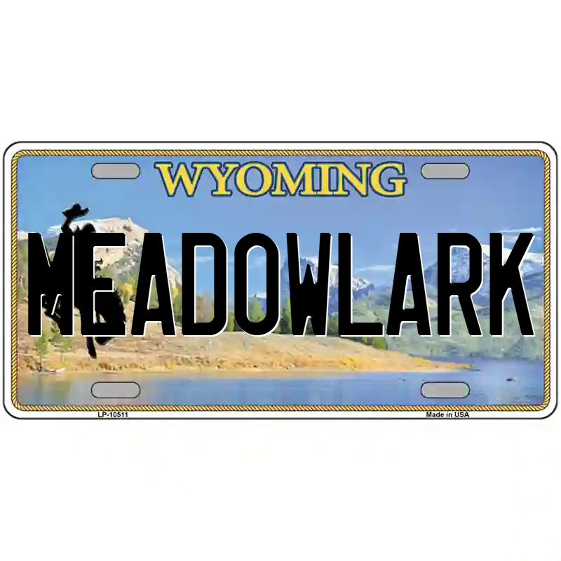 Meadowlark Wyoming Metal Sign