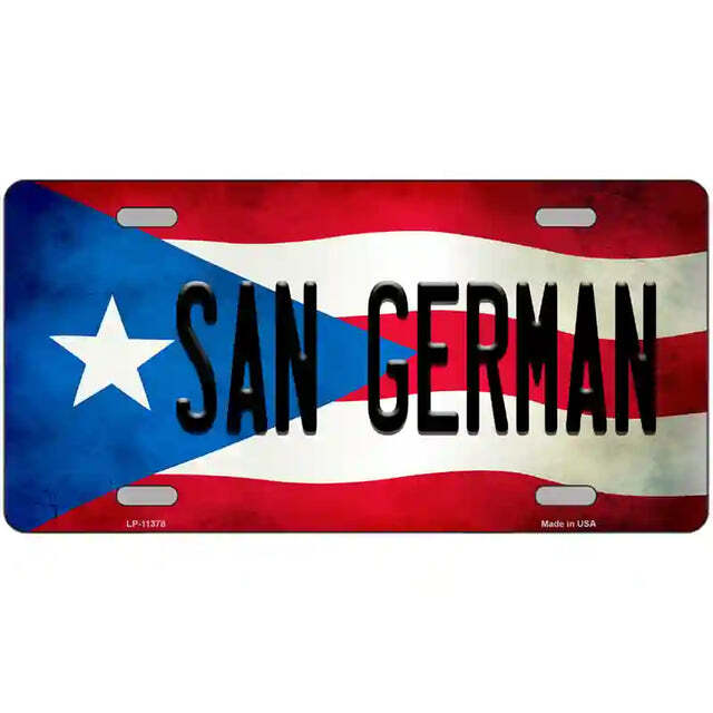 San German Puerto Rico Flag Metal Sign