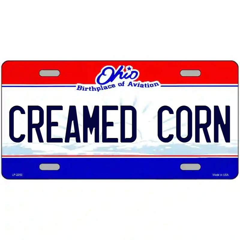 Creamed Corn Ohio Metal Sign