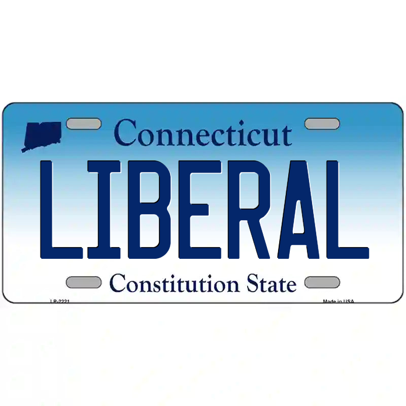 Liberal Connecticut Metal Sign