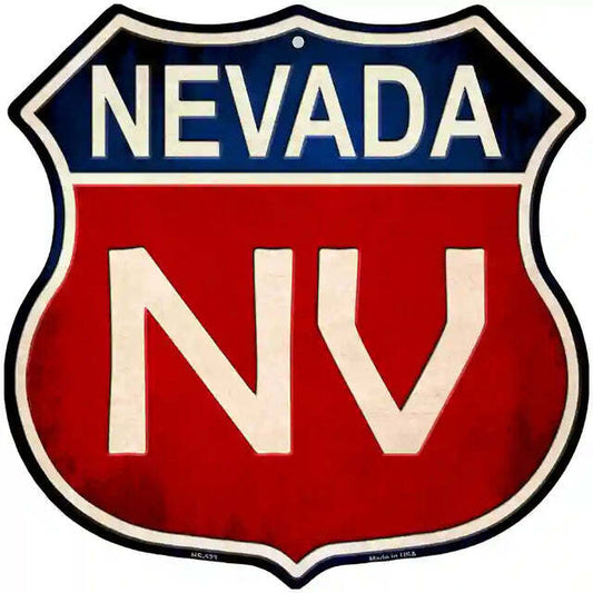 Nevada Highway Shield Metal Sign