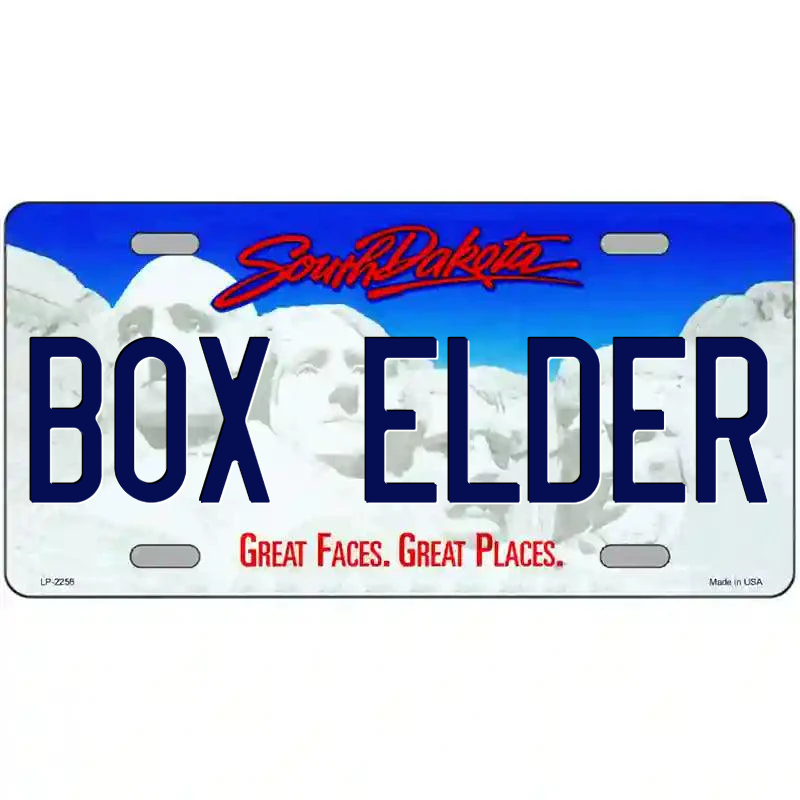 Box Elder South Dakota Metal Sign