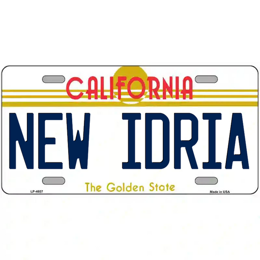 New Idria California Metal Sign