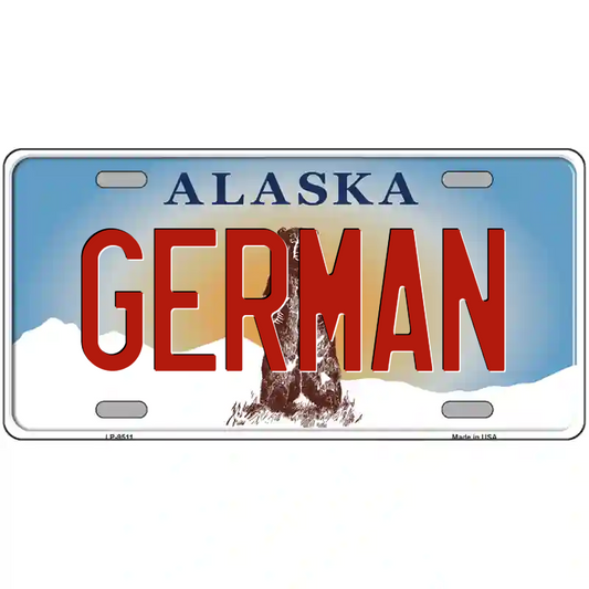 German Alaska Metal Sign