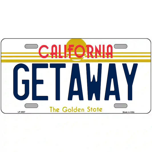 Getaway California Metal Sign