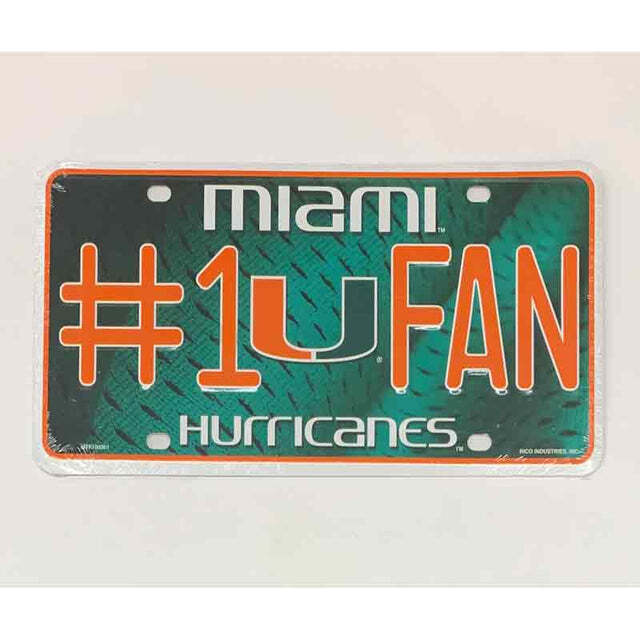 $1 Miami Hurricanes Fan Metal Sign