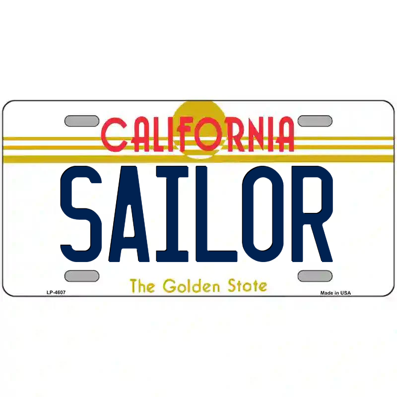 Sailor California Metal Sign