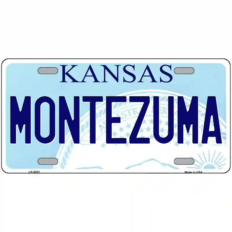 Montezuma Kansas Metal Sign