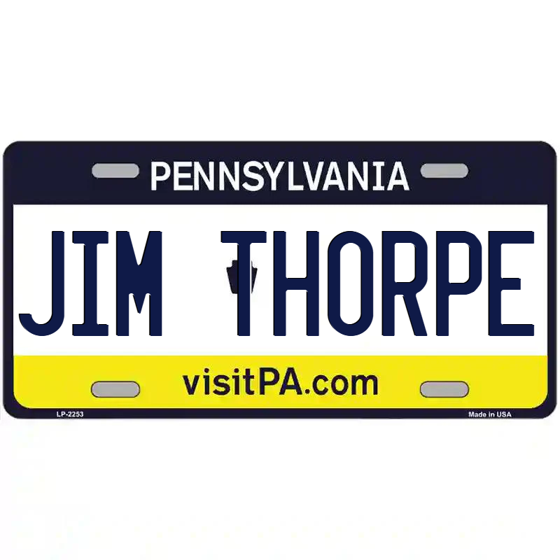 Jim Thorpe Pennsylvania Metal Sign