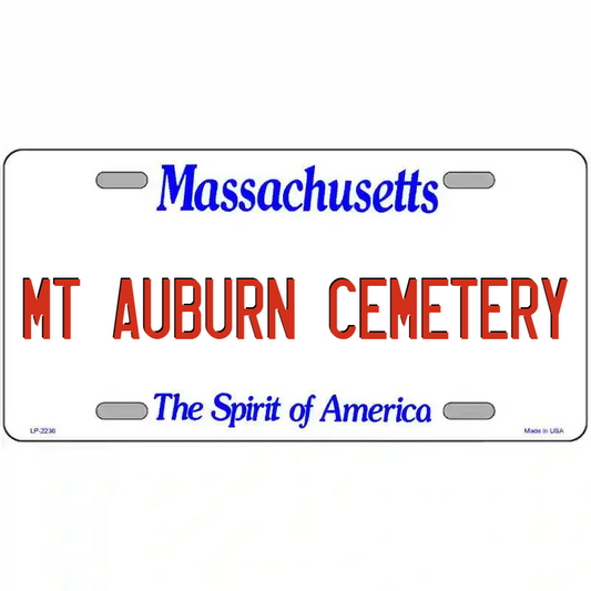 Mt Auburn Cemetery Massachusetts Metal Sign