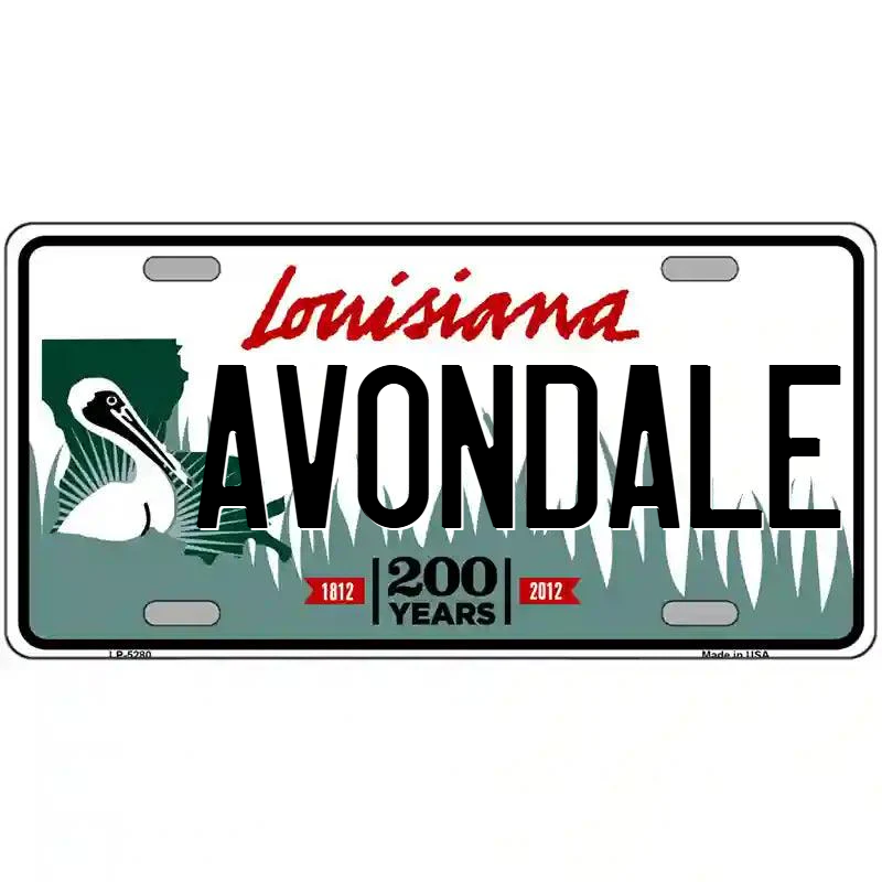 Avondale Louisiana Metal Sign