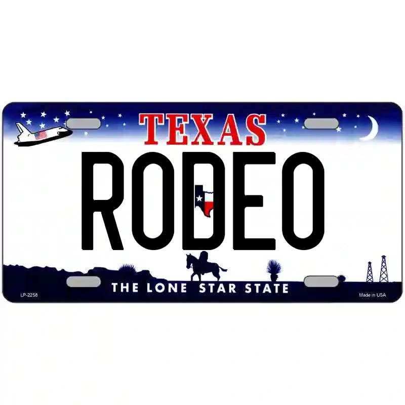 Rodeo Texas Metal Sign