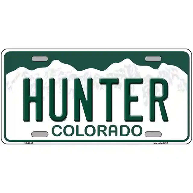 Hunter Colorado Metal Sign