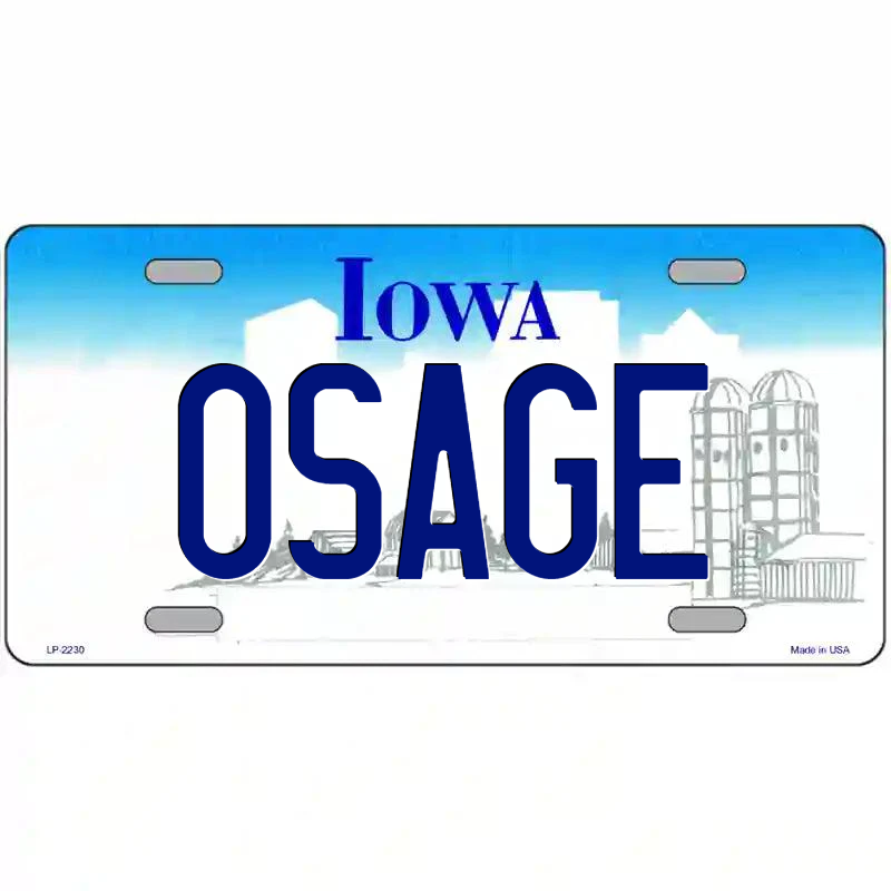 Osage Iowa Metal Sign