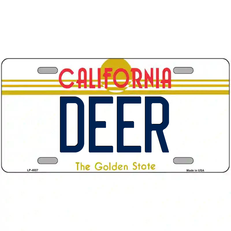 Deer California Metal Sign