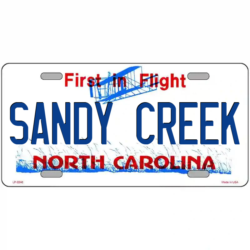 Sandy Creek North Carolina Metal Sign