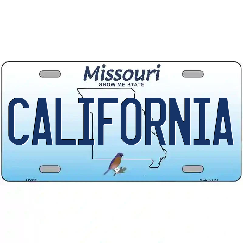 California Missouri Metal Sign