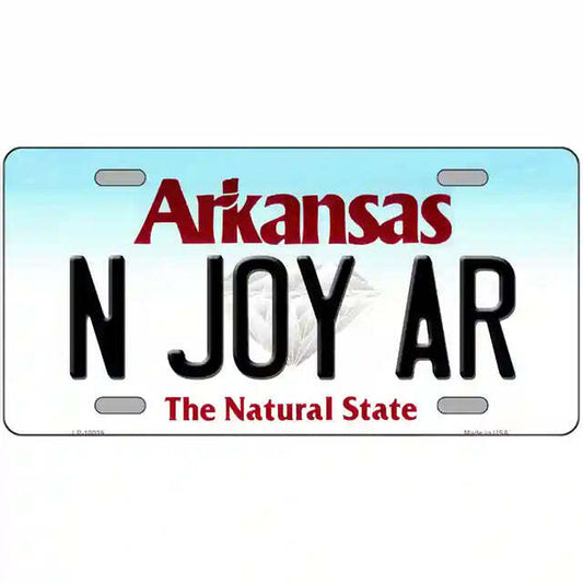 N Joy AR Arkansas Metal Sign