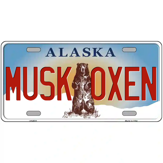 Musk Oxen Alaska Metal Sign