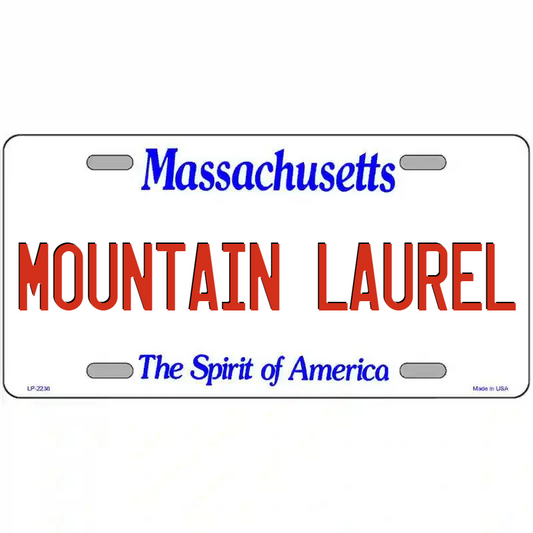 Mountain Laurel Massachusetts Metal Sign