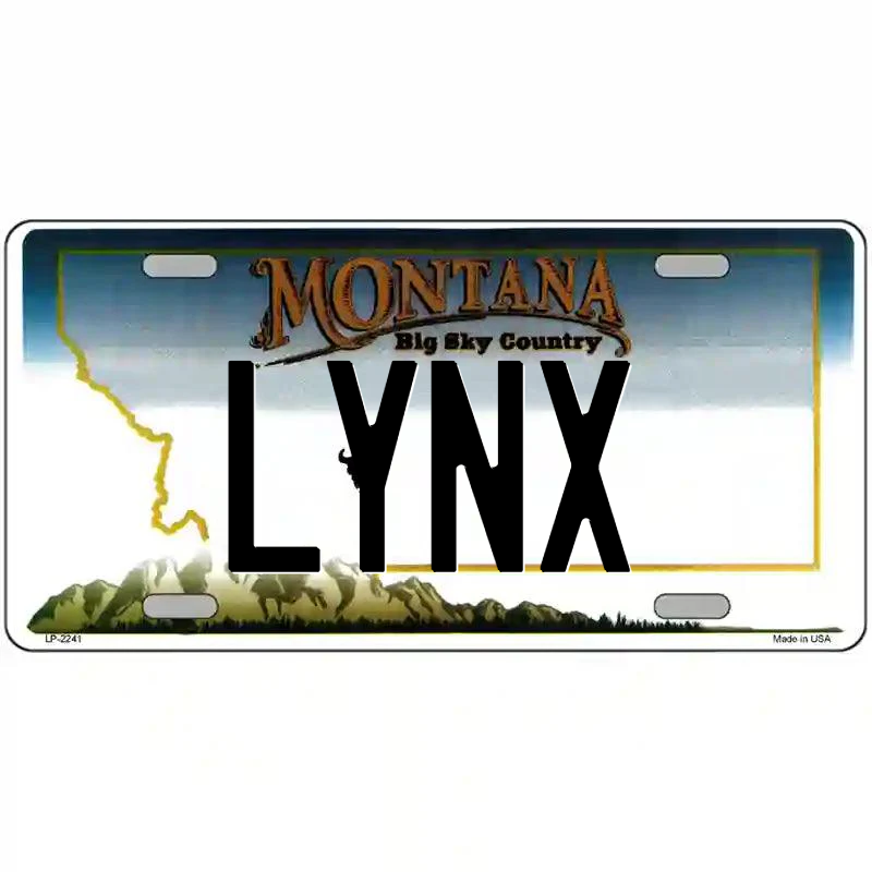 Lynx Montana Metal Sign