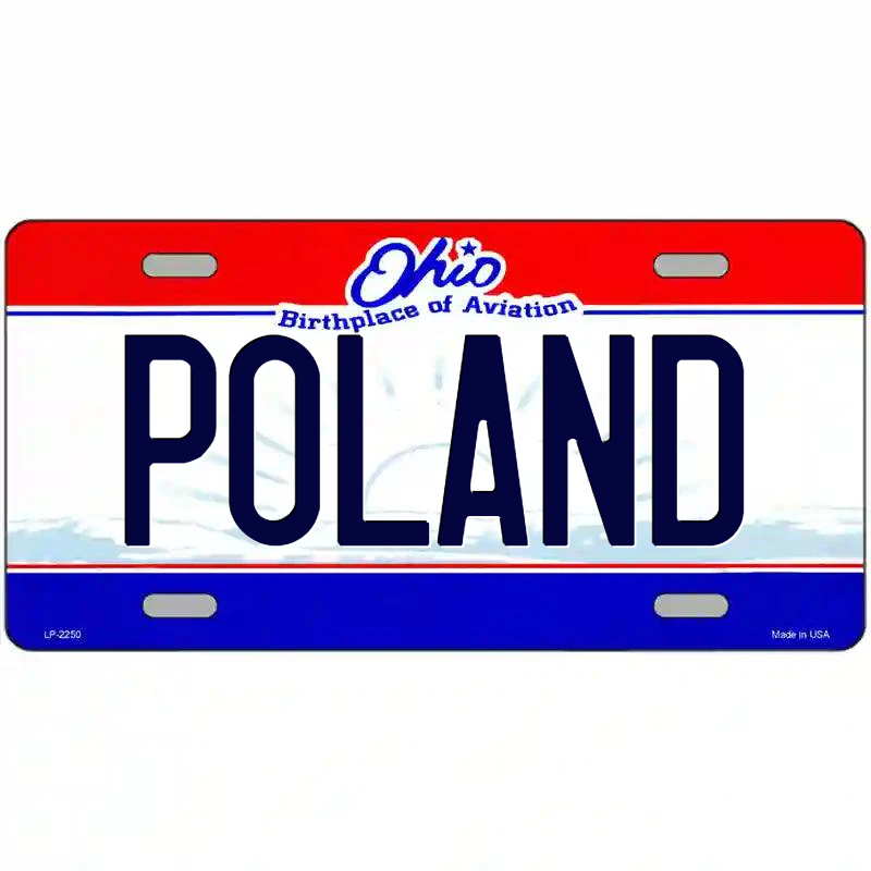 Poland Ohio Metal Sign