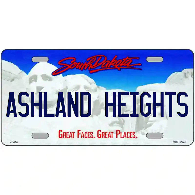 Ashland Heights South Dakota Metal Sign