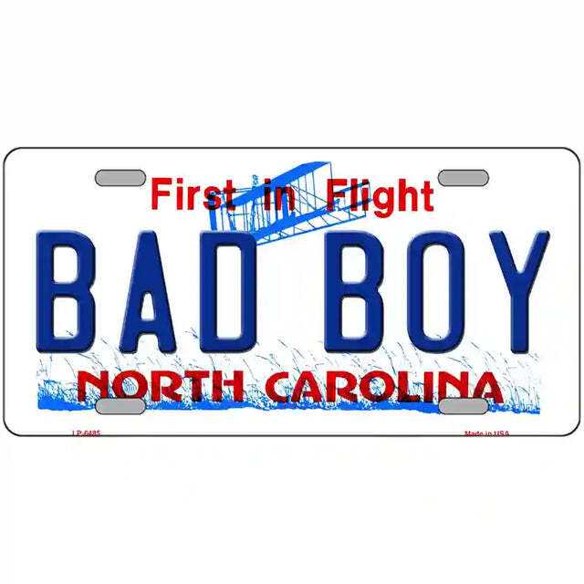 Bad Boy North Carolina Metal Sign
