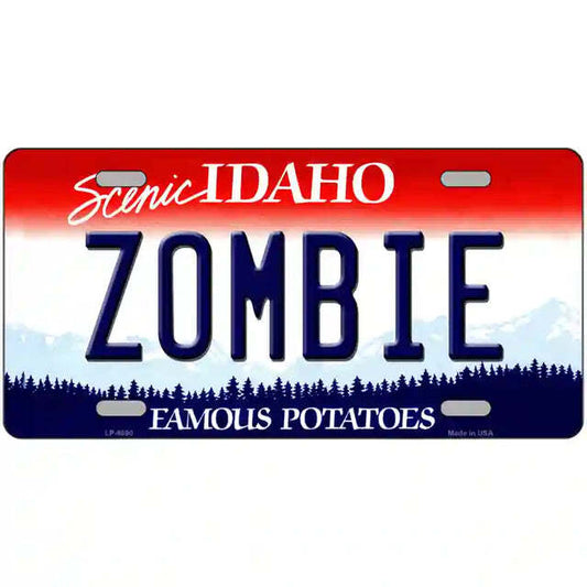 Zombie Idaho Metal Sign