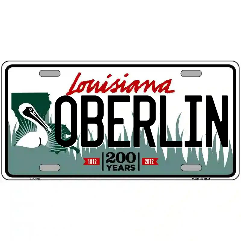 Oberlin Louisiana Metal Sign