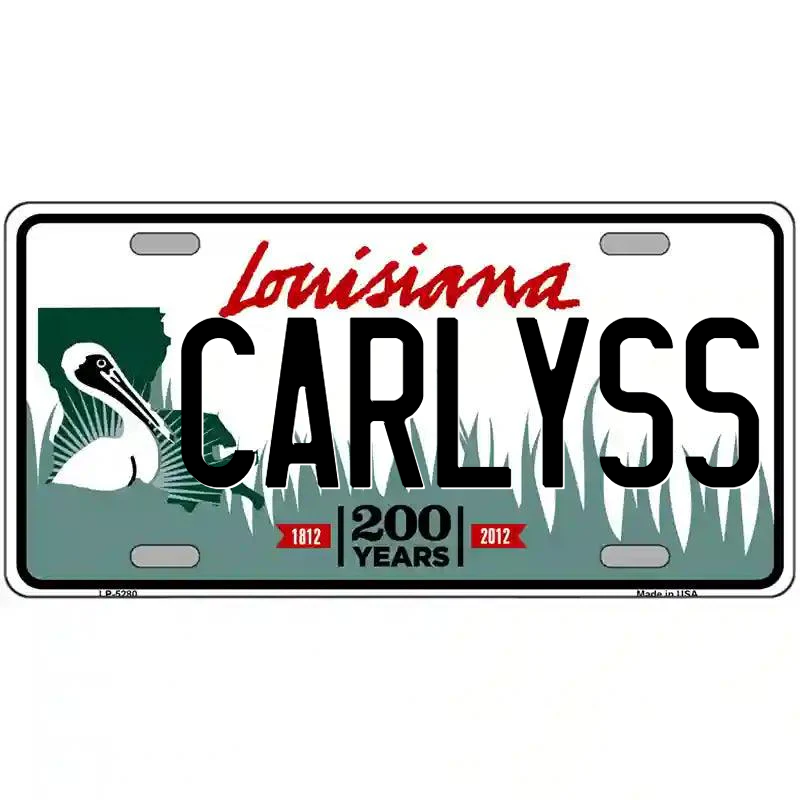Carlyss Louisiana Metal Sign