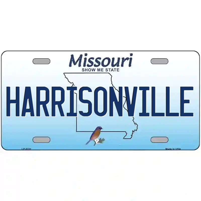 Harrisonville Missouri Metal Sign