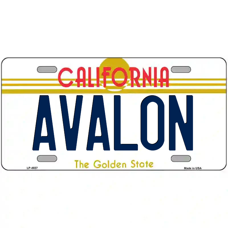 Avalon California Metal Sign