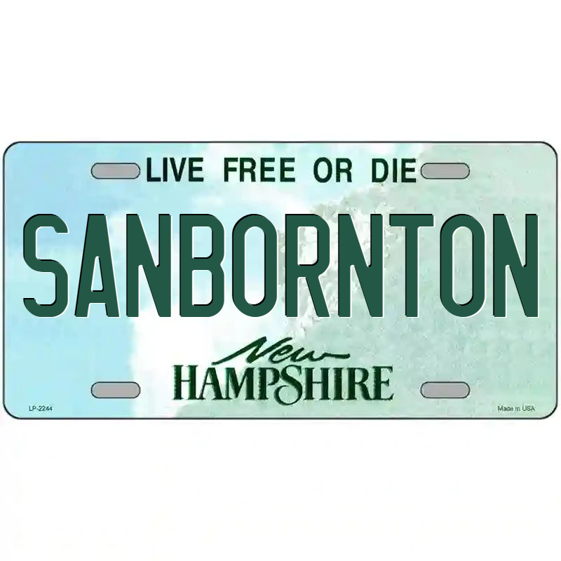 Sanbornton New Hampshire Metal Sign