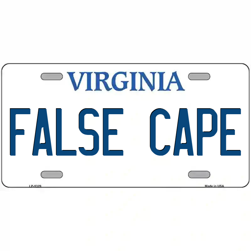 False Cape Virginia Metal Sign
