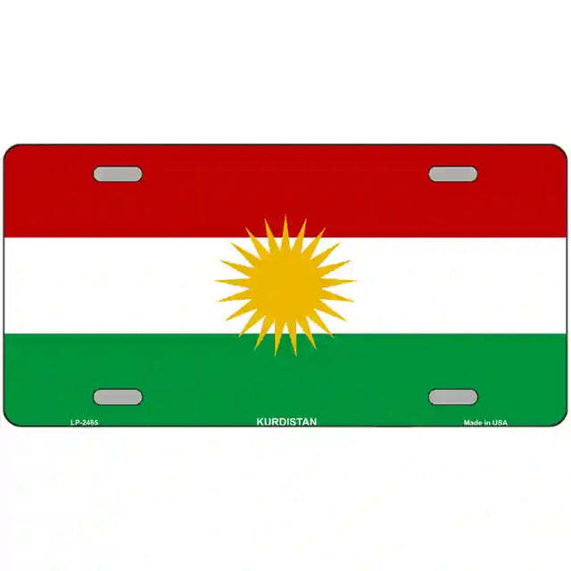 Kurdistan Flag Metal Sign