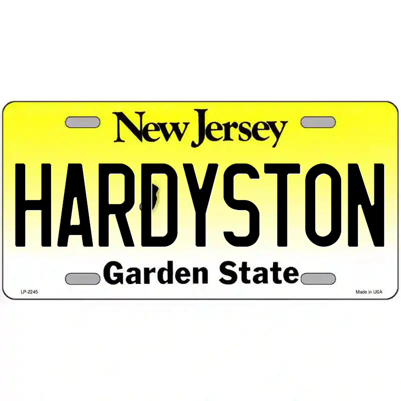 Hardystown New Jersey Metal Sign