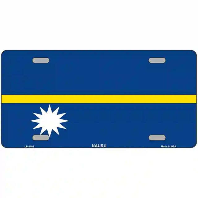 Nauru Flag Metal Sign