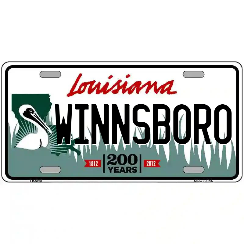 Winnsboro Louisiana Metal Sign