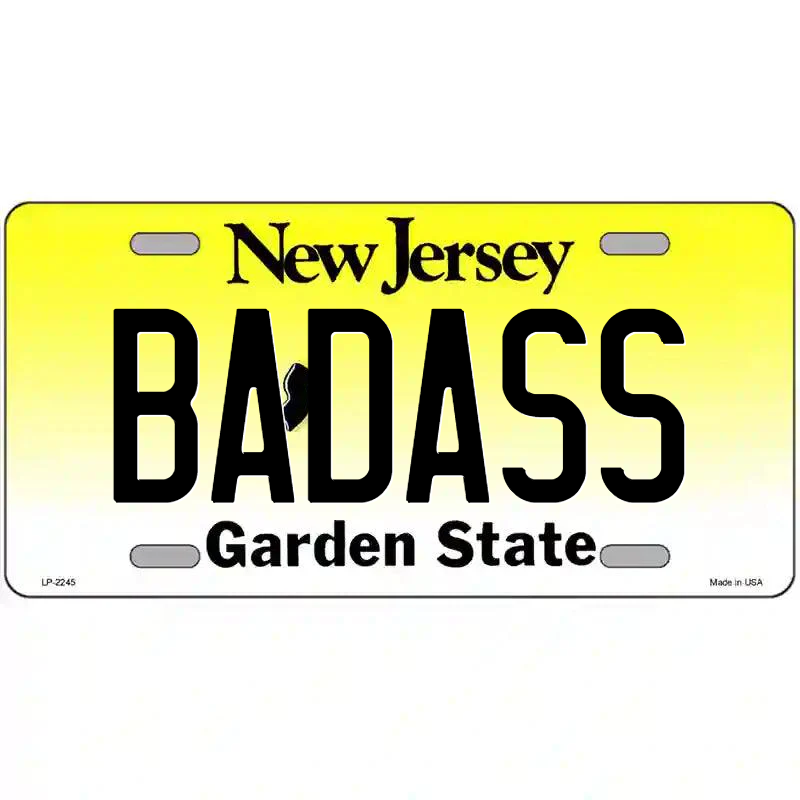 Bada$$ New Jersey Metal Sign