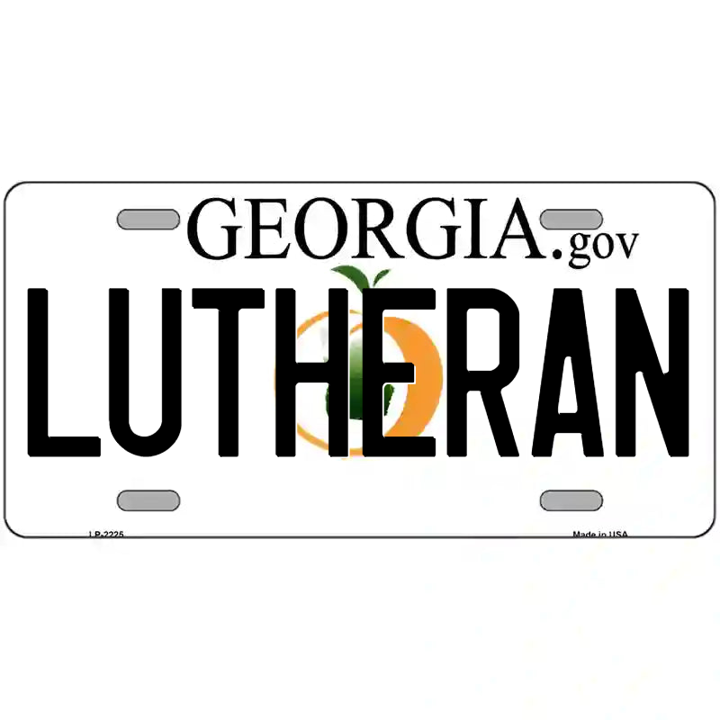 Lutheran Georgia Metal Sign