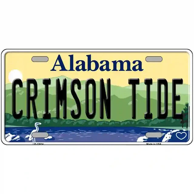Crimson Tide Alabama Metal Sign