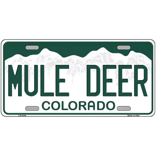 Mule Deer Colorado Metal Sign