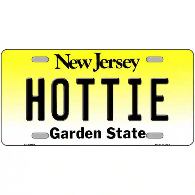 Hottie New Jersey Metal Sign
