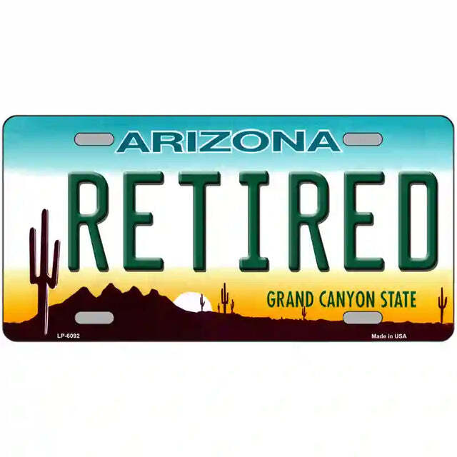 Retired Arizona Metal Sign