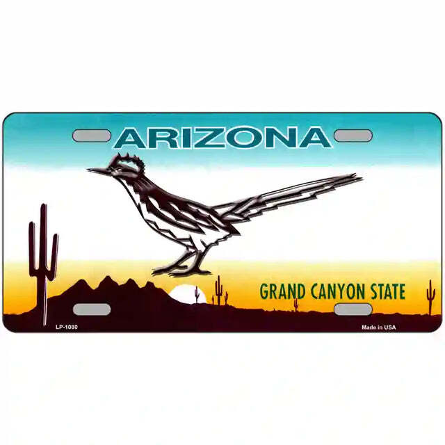 Roadrunner Arizona Metal Sign