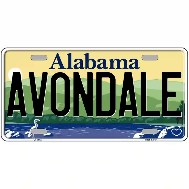 Avondale Alabama Metal Sign