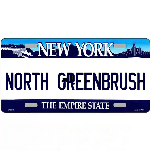 North Greenbush New York Blue Metal Sign