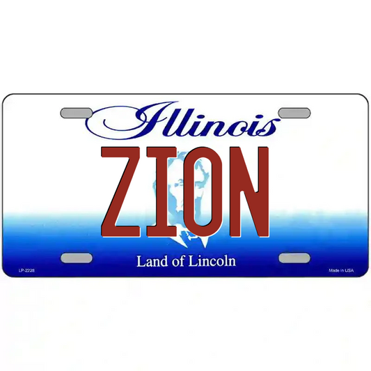 Zion Illinois Metal Sign
